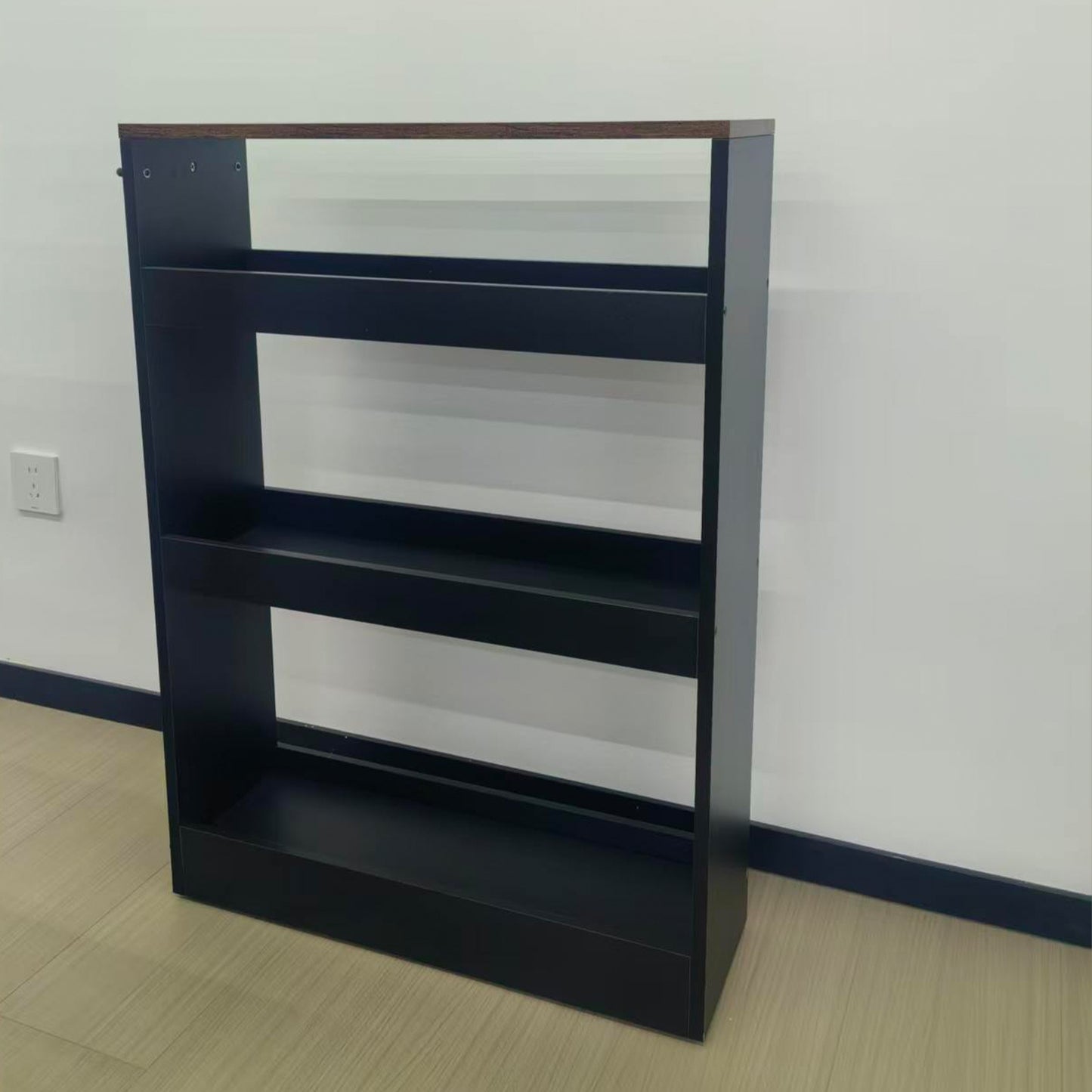 B2B 24.8D×7.9W, Slim Rolling Storage Cart, Adjustable Height, Deep Basket. KS614