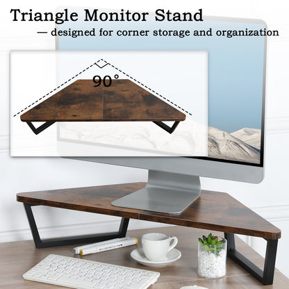 26 inch Triangle Monitor Stand Riser, Desktop Corner Shelf. DST600