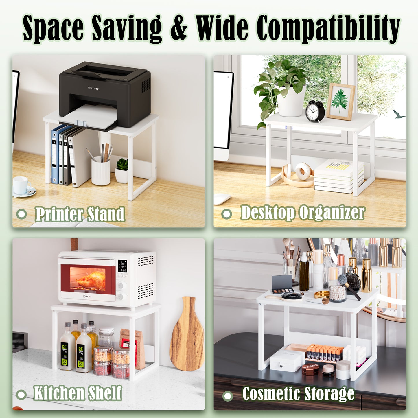 B2B 2 Pack Printer Stand for Desk, Shelf Organzier. KS001×2