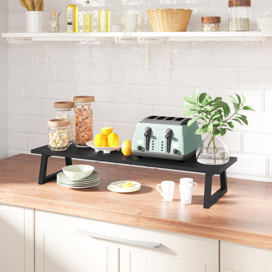 B2B 31.5 inch Monitor Stand Riser, Wood & Steel Computer Monitor Stand with Storage. DS102