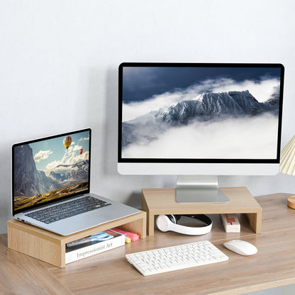 2 pack 14.2 inch  Wood Monitor Stand Riser with Storage. DS400x2
