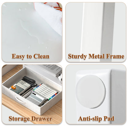 B2B Printer Stand with Storage Drawer for Desk, 2-Tier Desktop Shelf Organzier. KS0011