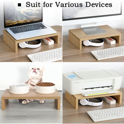 B2B 2 pack 14.2 inch  Wood Monitor Stand Riser with Storage. DS400x2