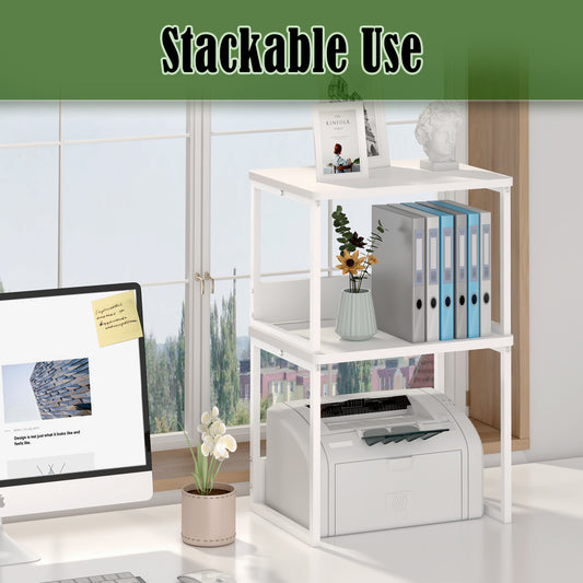B2B 2 Pack Printer Stand with Storage for Desk, Shelf Organzier. KS001×2