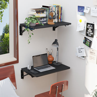 22"W x 15.7"D Wall Mounted Folding Table, Floating Desk for Small Spaces. RSW640