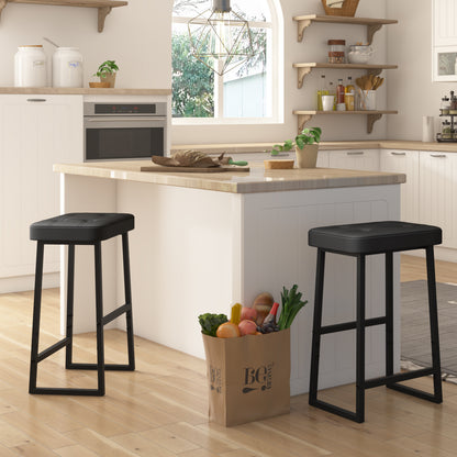 B2B 26 inches high Bar Stool,Modern Synthetic Leather with Stitching. SK620