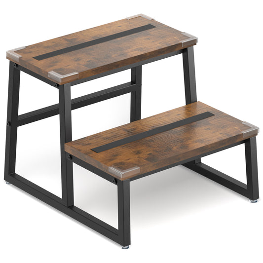 B2B Step Stool for Adults & Kids Holds up to 500Lb, Wooden&Metal. SK302