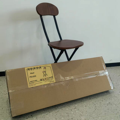 Home Folding Chair with Backrest Space Saving Portable Desk Stool