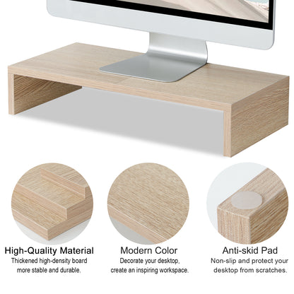 20 Inch Monitor Stand Riser. Desk Laptop Organizer Shelf