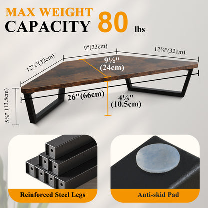 26 inch Triangle Monitor Stand Riser, Desktop Corner Shelf. DST600