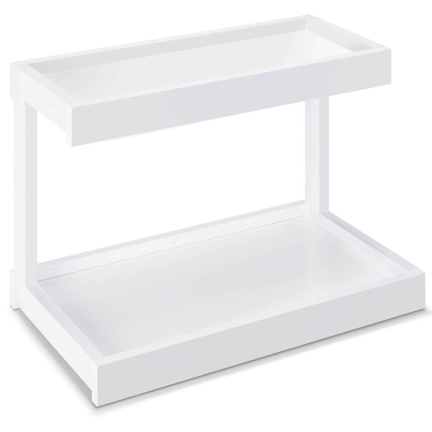 2 Tier Spice Rack Organizer for Countertop Organizer Counter Shelf Desktop Storage White