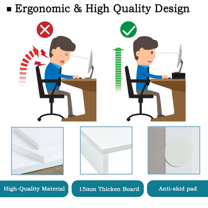 B2B 2 pack 14.2 inch  Wood Monitor Stand Riser with Storage. DS400x2