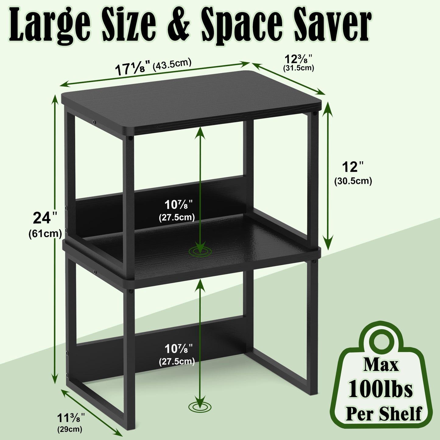 B2B 2 Pack Printer Stand for Desk, Shelf Organzier. KS001×2