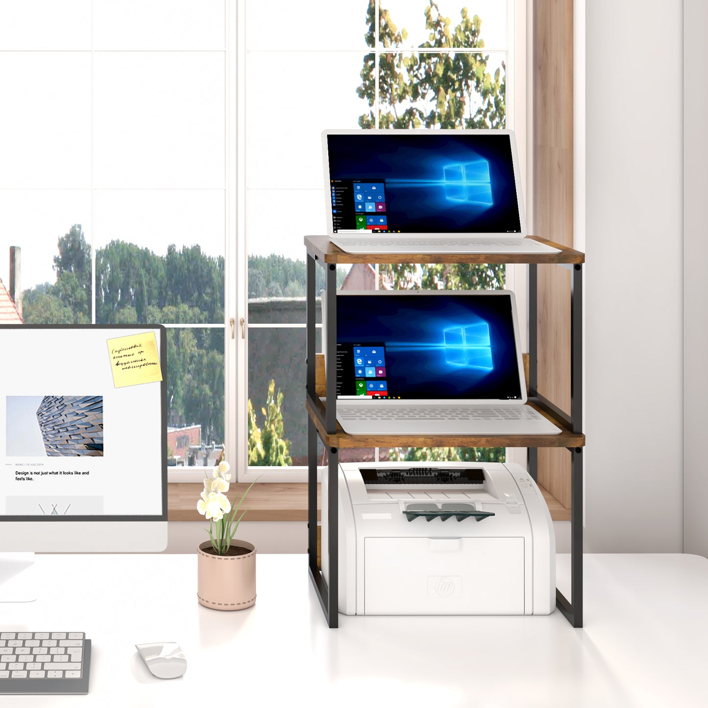 B2B 2 Pack Printer Stand for Desk, Shelf Organzier. KS001×2