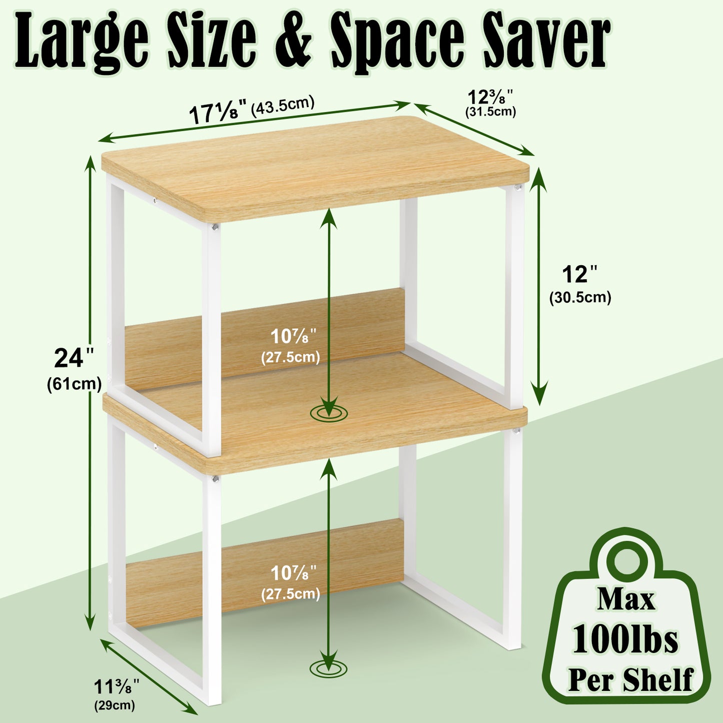 B2B 2 Pack Printer Stand for Desk, Shelf Organzier. KS001×2