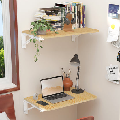 22"W x 15.7"D Wall Mounted Folding Table, Floating Desk for Small Spaces. RSW640