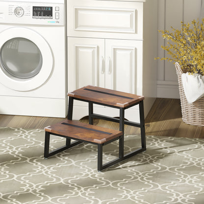 B2B Step Stool for Adults & Kids Holds up to 500Lb, Wooden&Metal. SK302