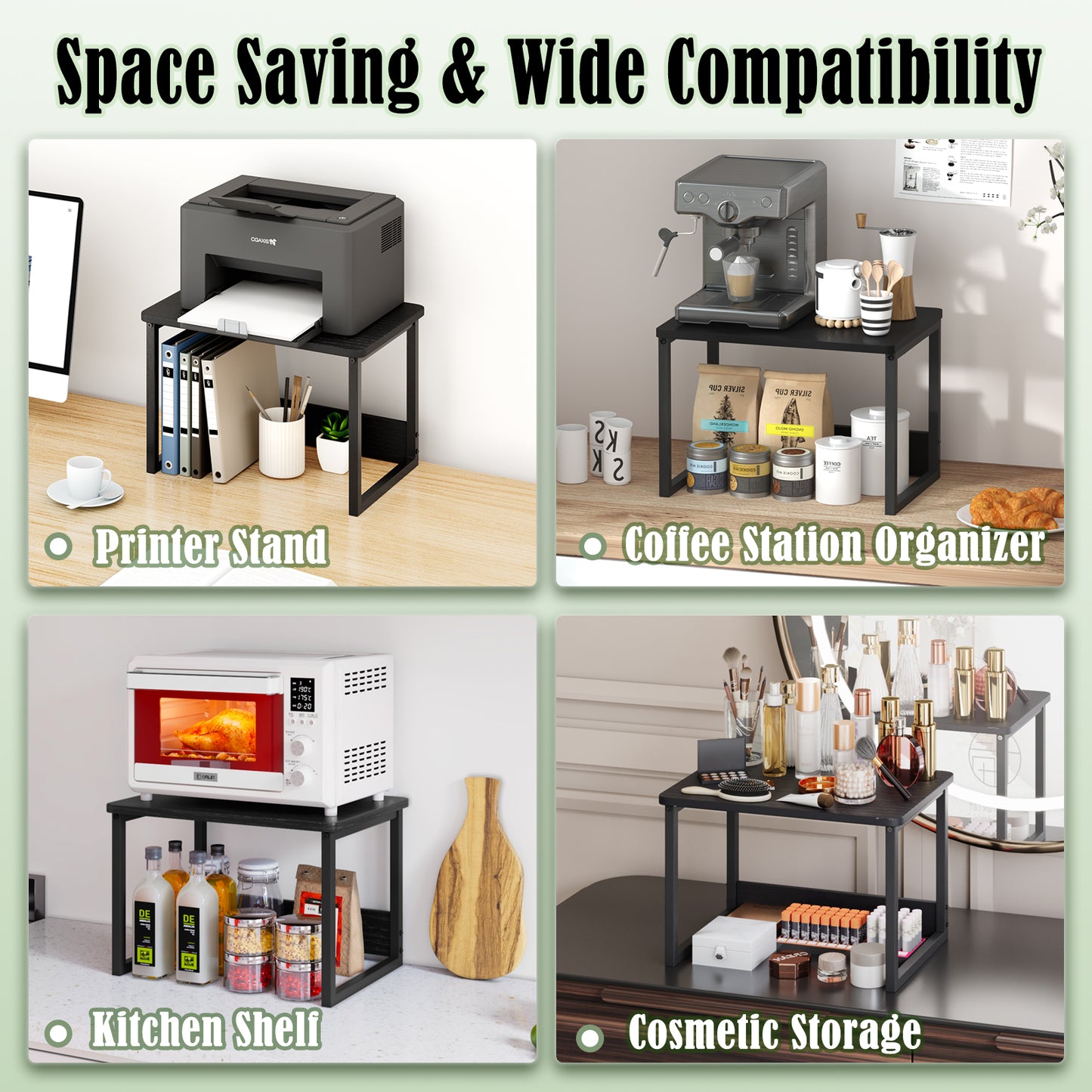 B2B 2 Pack Printer Stand for Desk, Shelf Organzier. KS001×2
