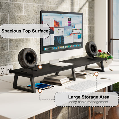 42 inch Large Dual Monitor Riser, Wood & Steel Desktop Riser Desk Organization. DS100