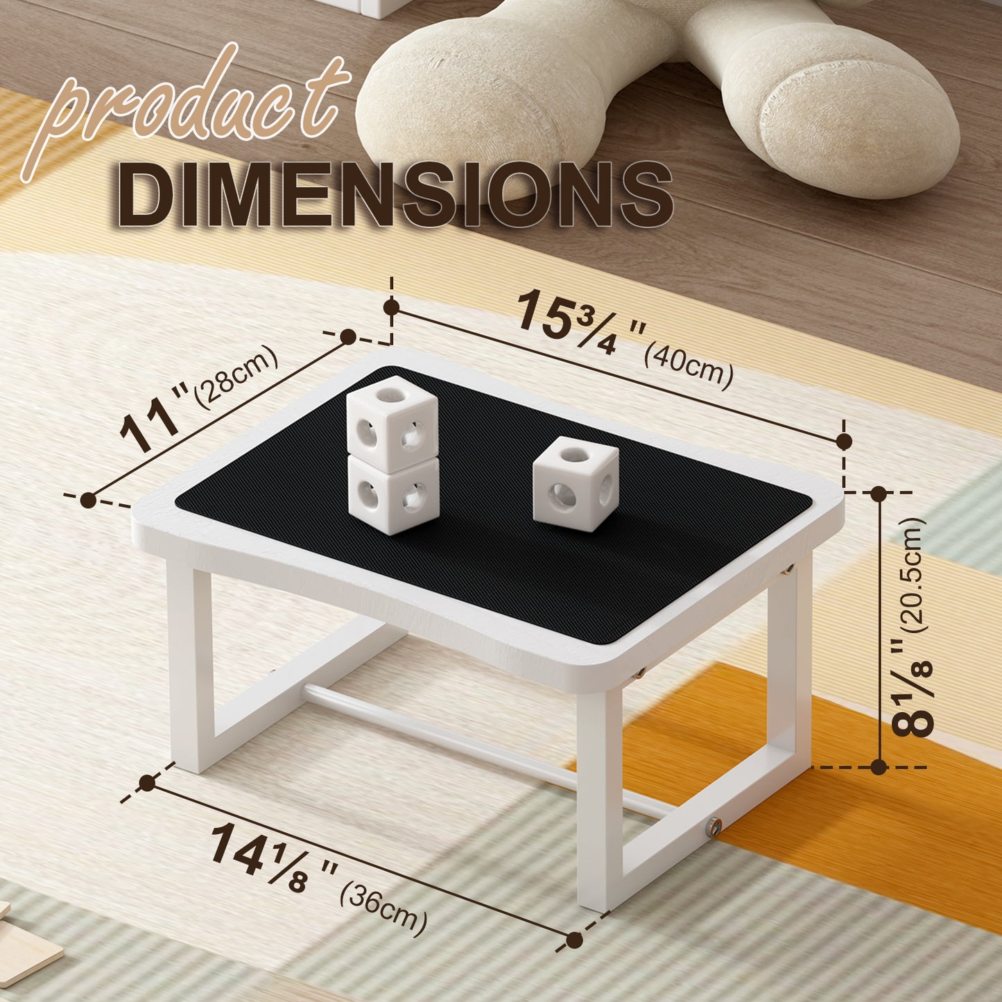 B2B Wooden&Metal Step Stool for Adults & Kids, 500 Lbs Capacity. SK400