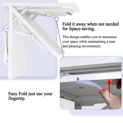 23.6"W x 11.8"D Folding Wall Table, Floating Desk for Small Spaces. RSW630