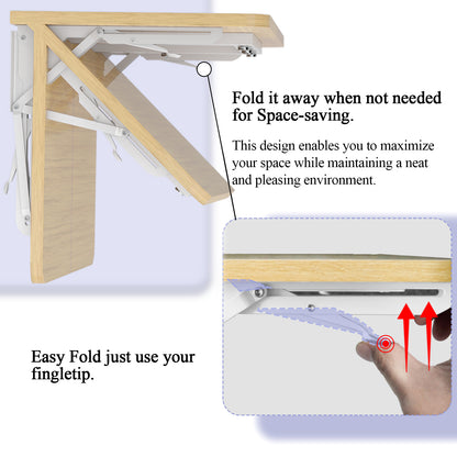 23.6"W x 11.8"D Folding Wall Table, Floating Desk for Small Spaces. RSW630