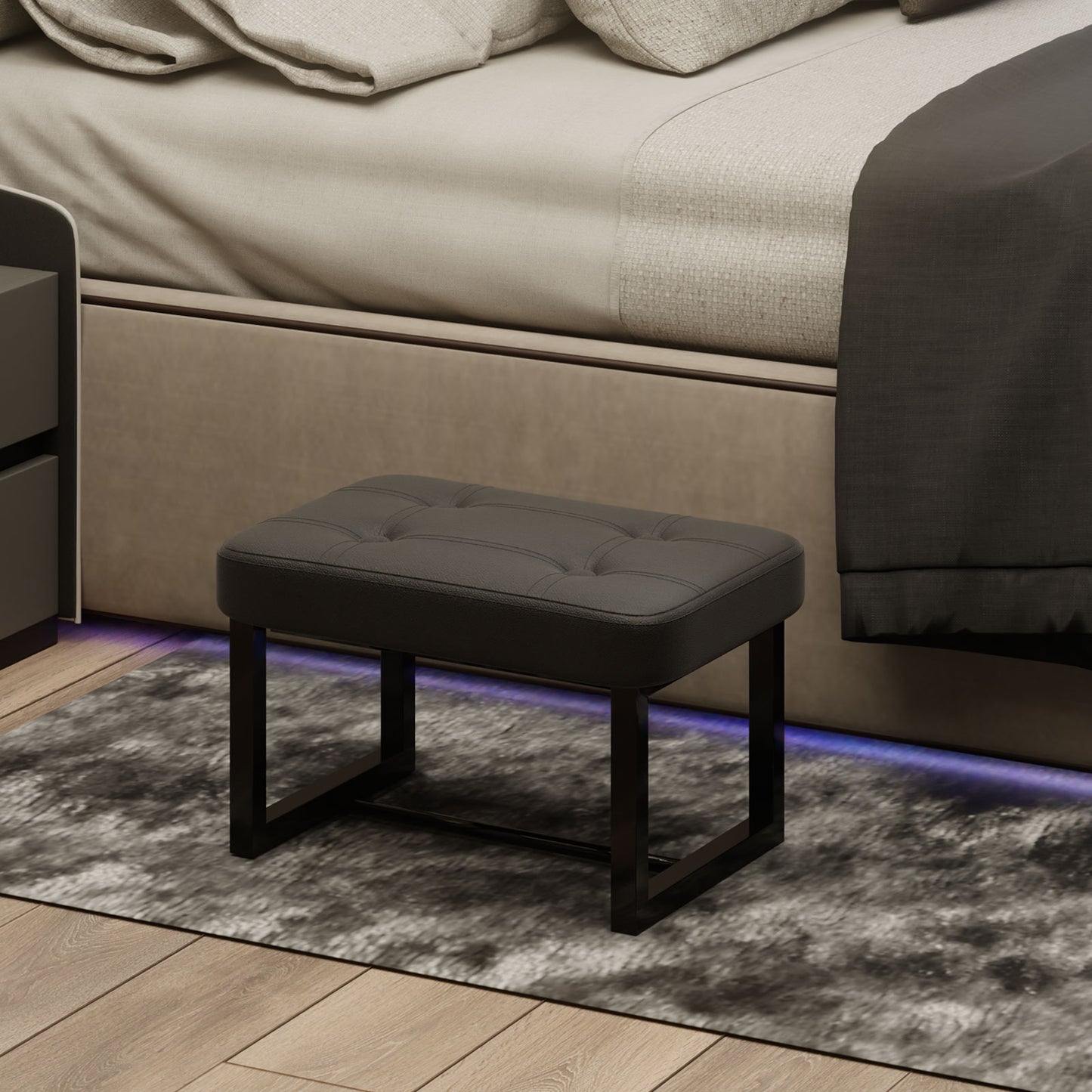 B2B Small Ottoman，Foot Rest Stool,Leather Step Stool for Under. SK420