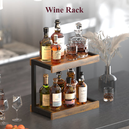 2 Tier 15.75"x8.9" Large Countertop Shelf Organizer Spice Rack. KS0022