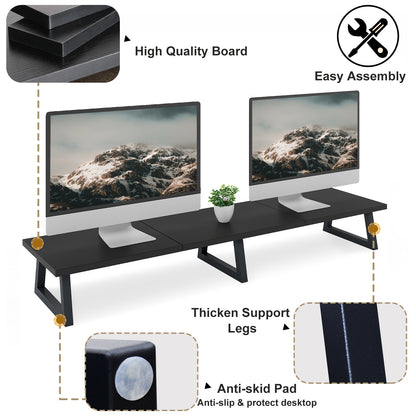 42 inch Large Dual Monitor Riser, Wood & Steel Desktop Riser Desk Organization. DS100