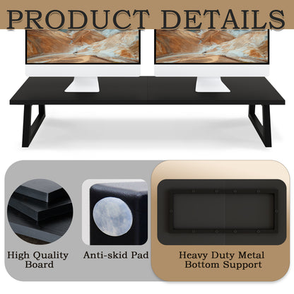 B2B 31.5 inch Monitor Stand Riser, Wood & Steel Computer Monitor Stand with Storage. DS102