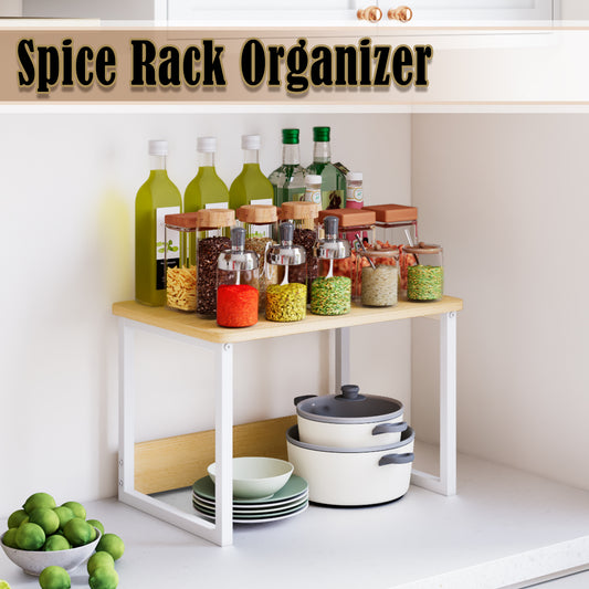 B2B Kitchen Countertop Organizer Cabinet Shelf, 17x12.4 Large Spice Racks Counter Shelf. KS001-1