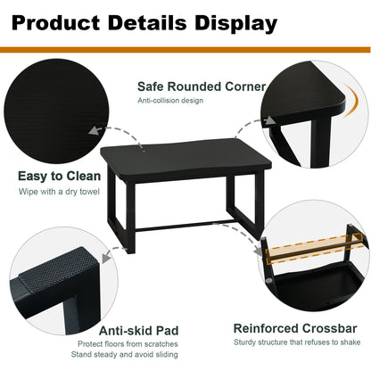 B2B Wooden&Metal Step Stool for Adults & Kids, 500 Lbs Capacity. SK400