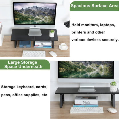 24 inch Dual Monitor Riser, Wood & Steel Desktop Riser Desk Organization. DS101