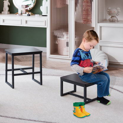 B2B Two Step Stool for Adults,Holds up to 500Lb,Wooden&Metal Frame. SK402