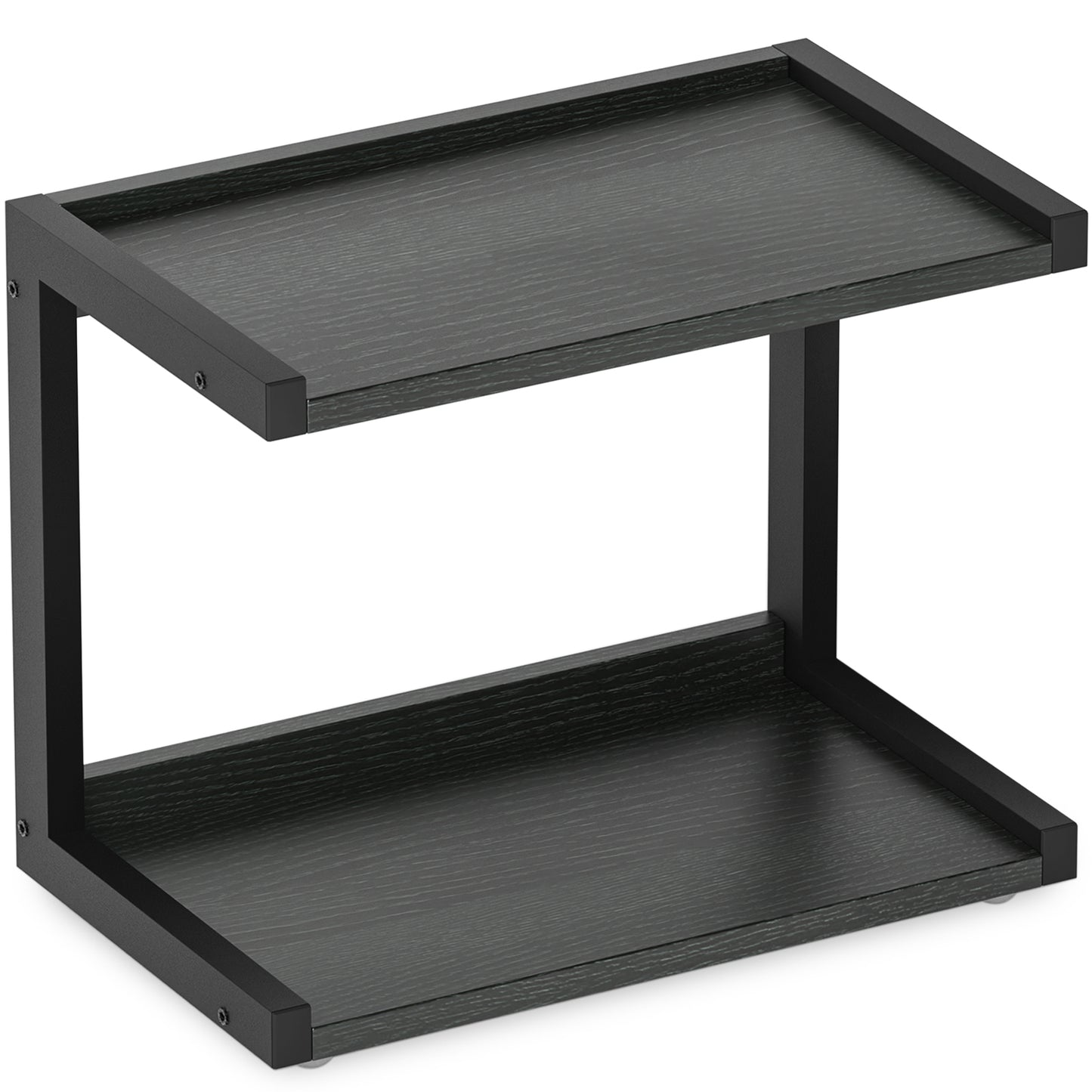 Counter Shelf Organizer Kitchen Spice Rack for Countertop Black