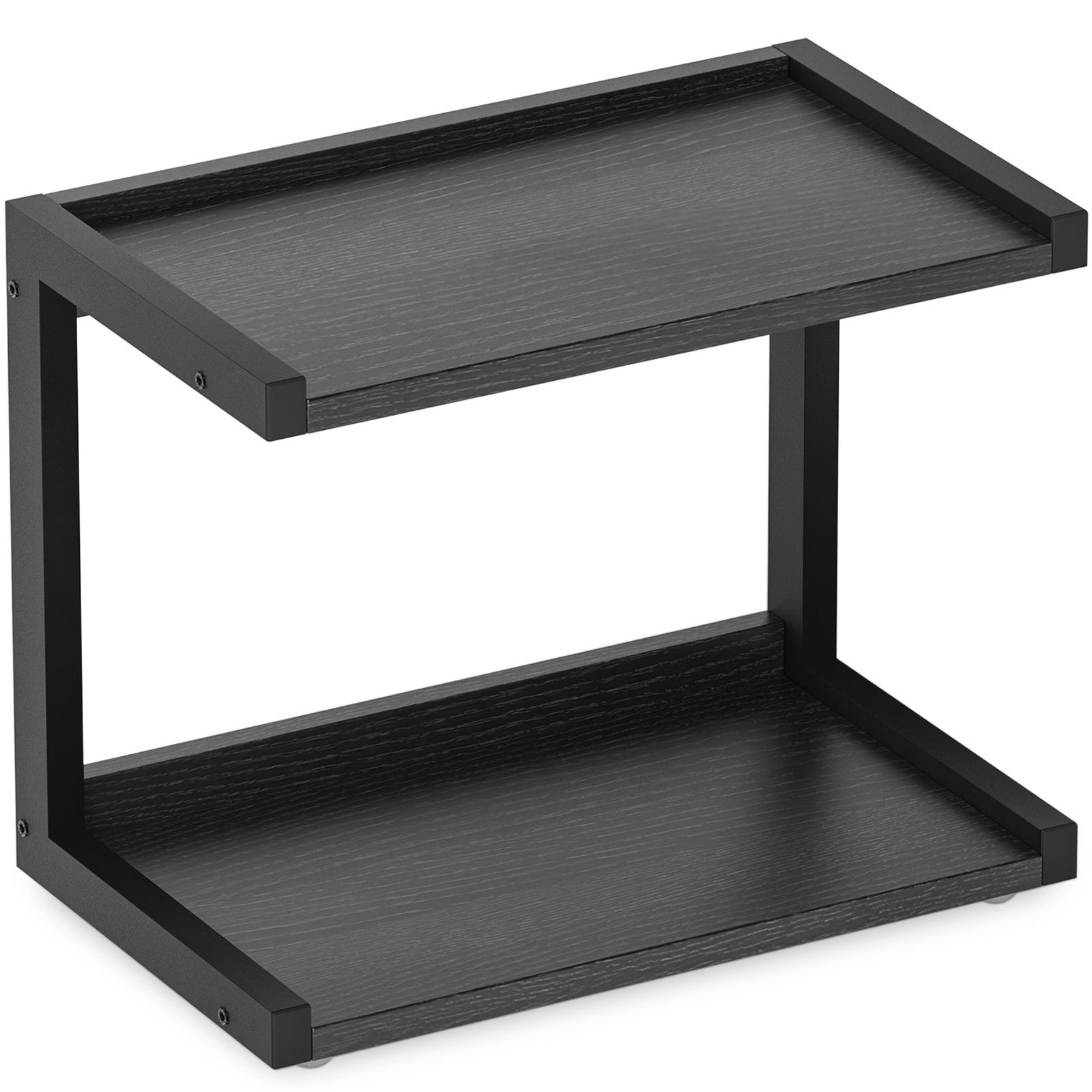 Counter Shelf Organizer Kitchen Spice Rack for Countertop Black