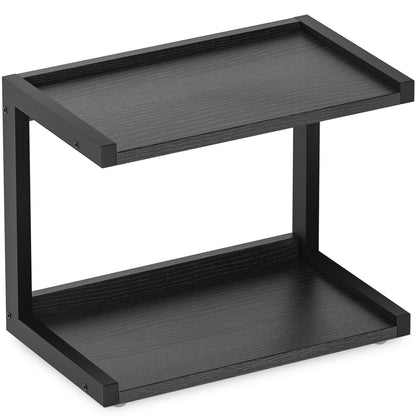 Counter Shelf Organizer Kitchen Spice Rack for Countertop Black