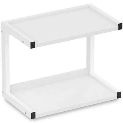 Counter Shelf Organizer Kitchen Spice Rack for Countertop White