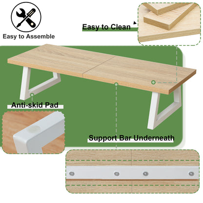 24 inch Dual Monitor Riser, Wood & Steel Desktop Riser Desk Organization. DS101