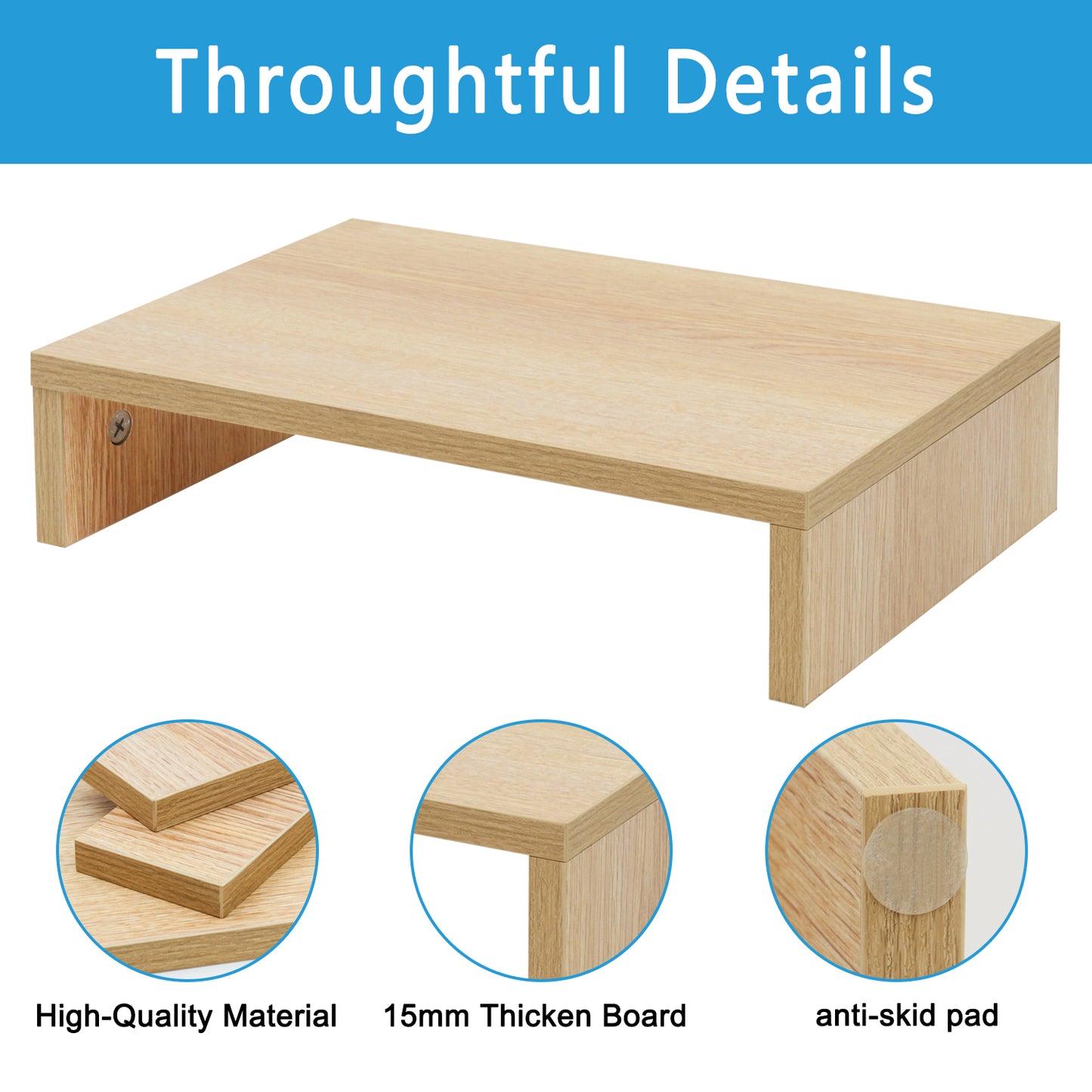 14.2 inch Wood Monitor Stand Riser. DS400