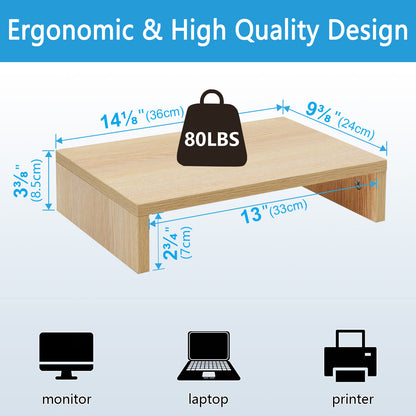 14.2 inch Wood Monitor Stand Riser. DS400