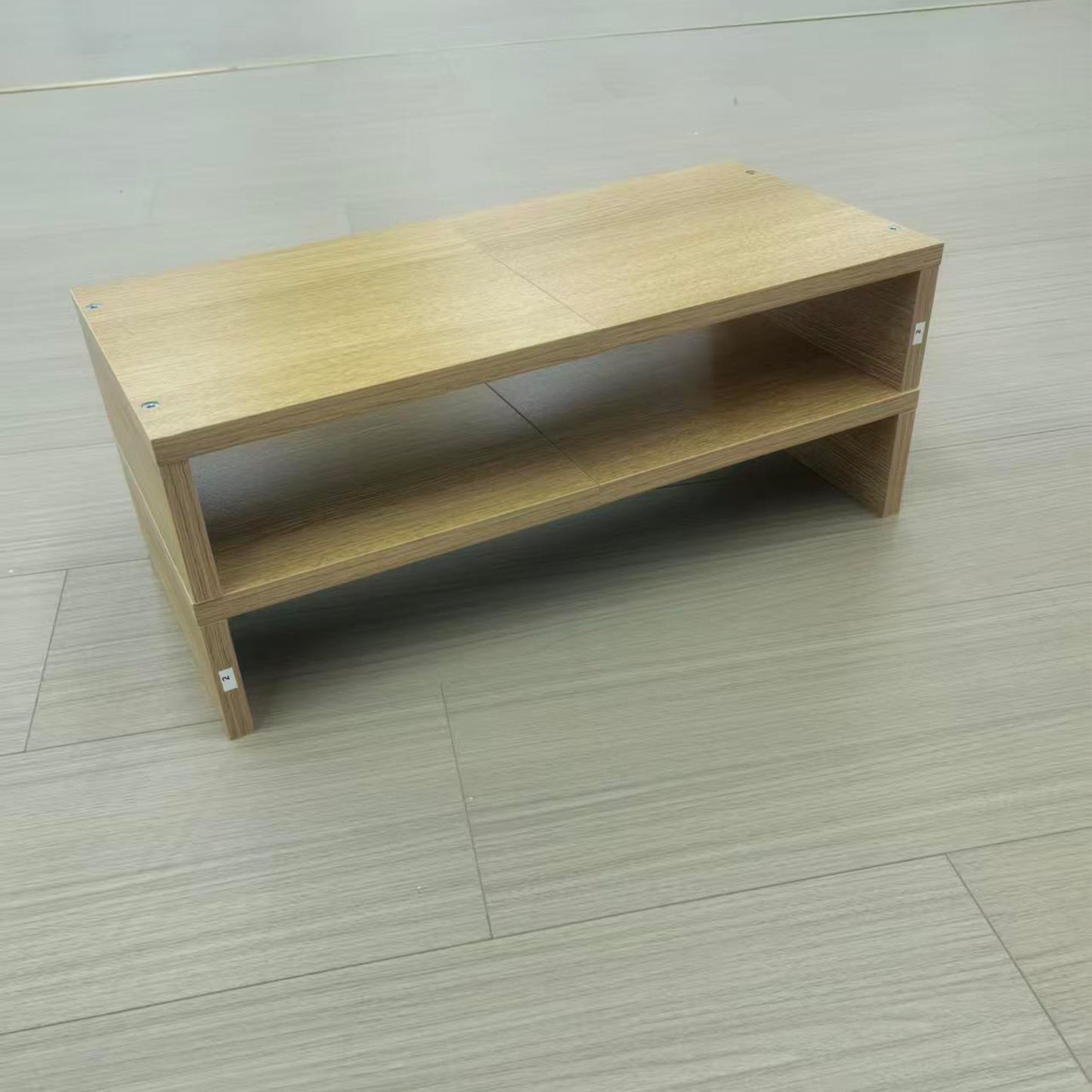 B2B 2-Pack 20" Wood Monitor Stand Riser with Keyboard Shelf. DS500X2