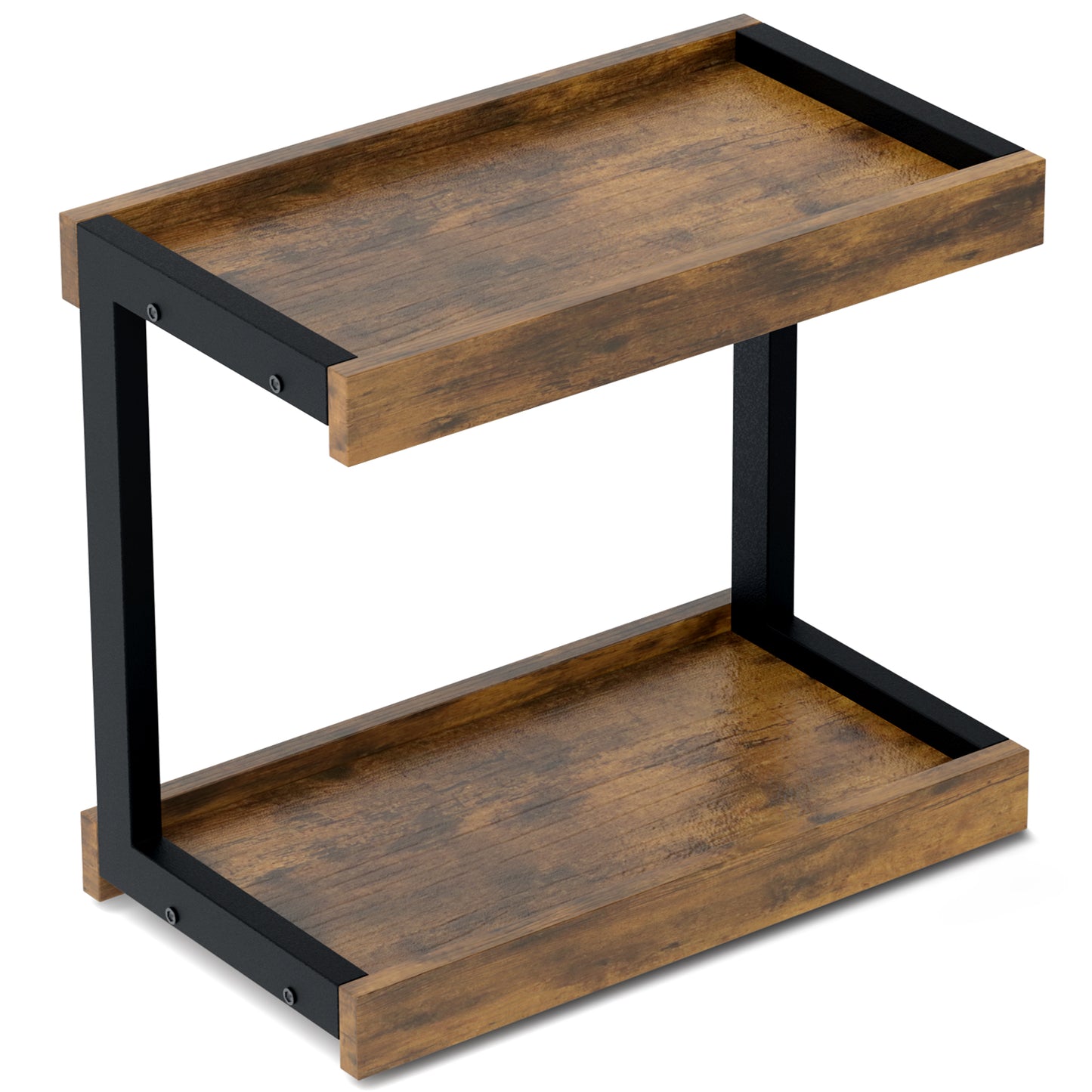 Large Countertop Shelf Organizer Spice Rack Coffee Station Organizer Brown