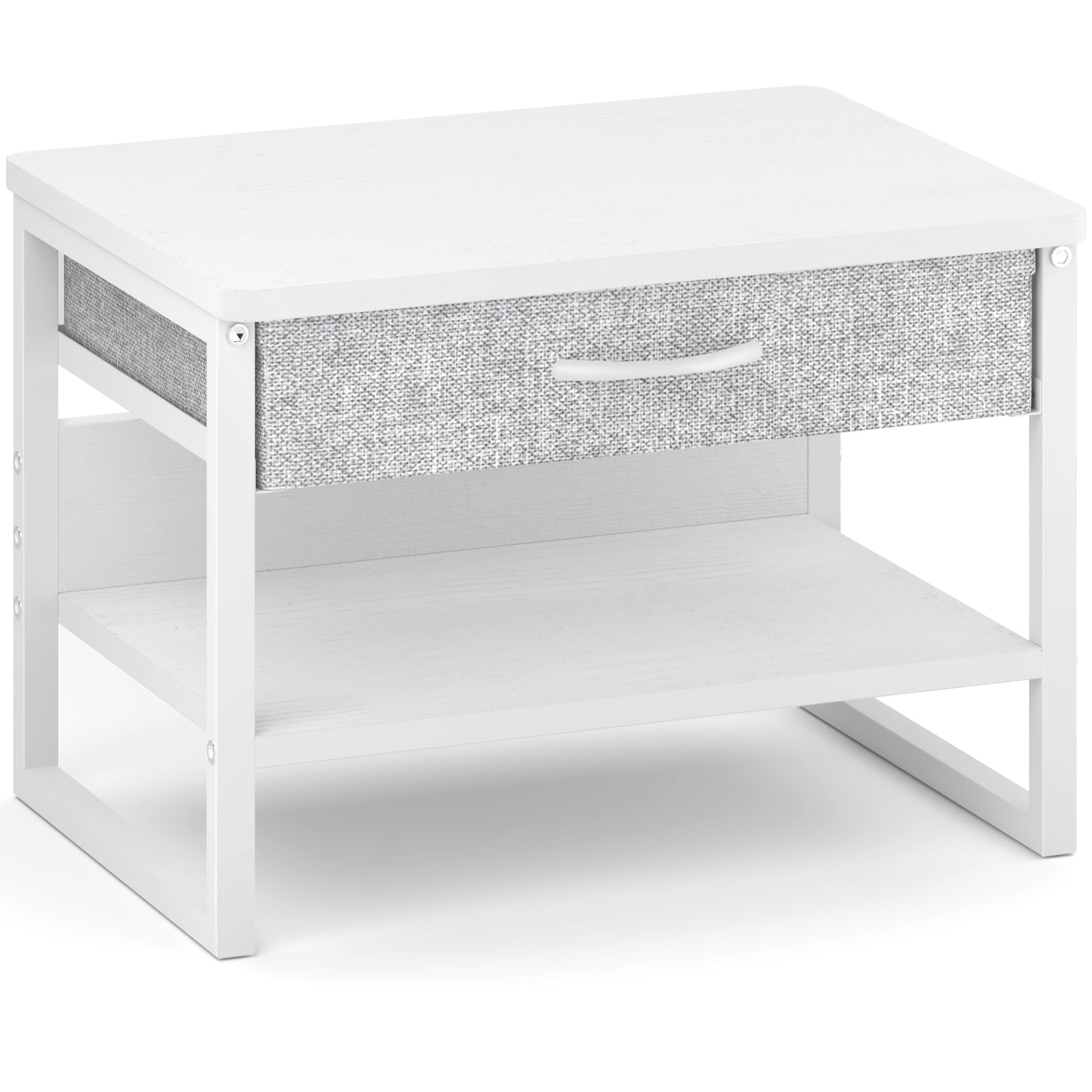 Printer Stand with Storage Drawer for Desk White
