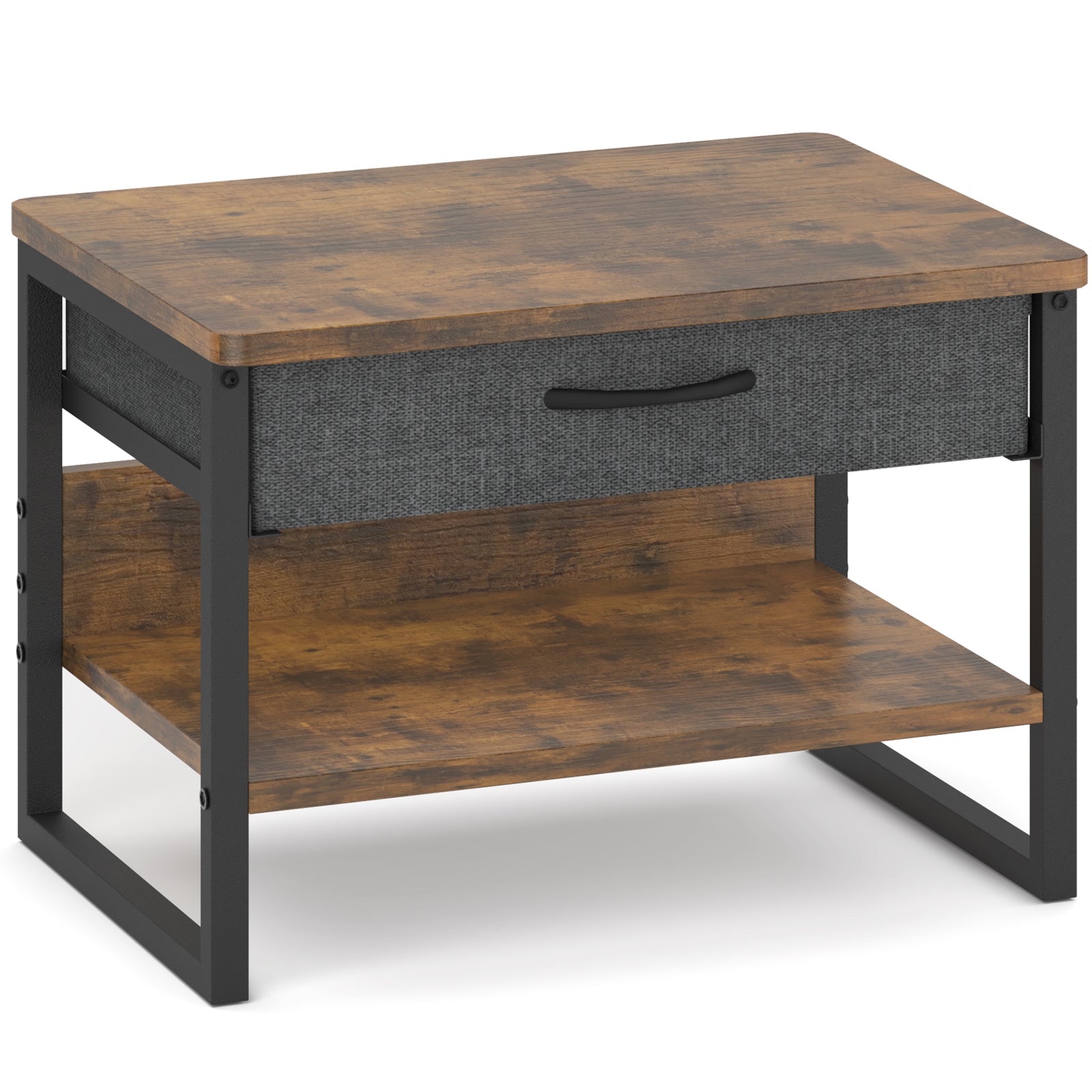 Printer Stand with Storage Drawer for Desk Brown