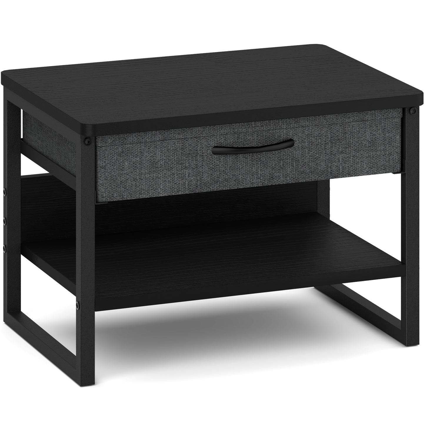 Printer Stand with Storage Drawer for Desk Black