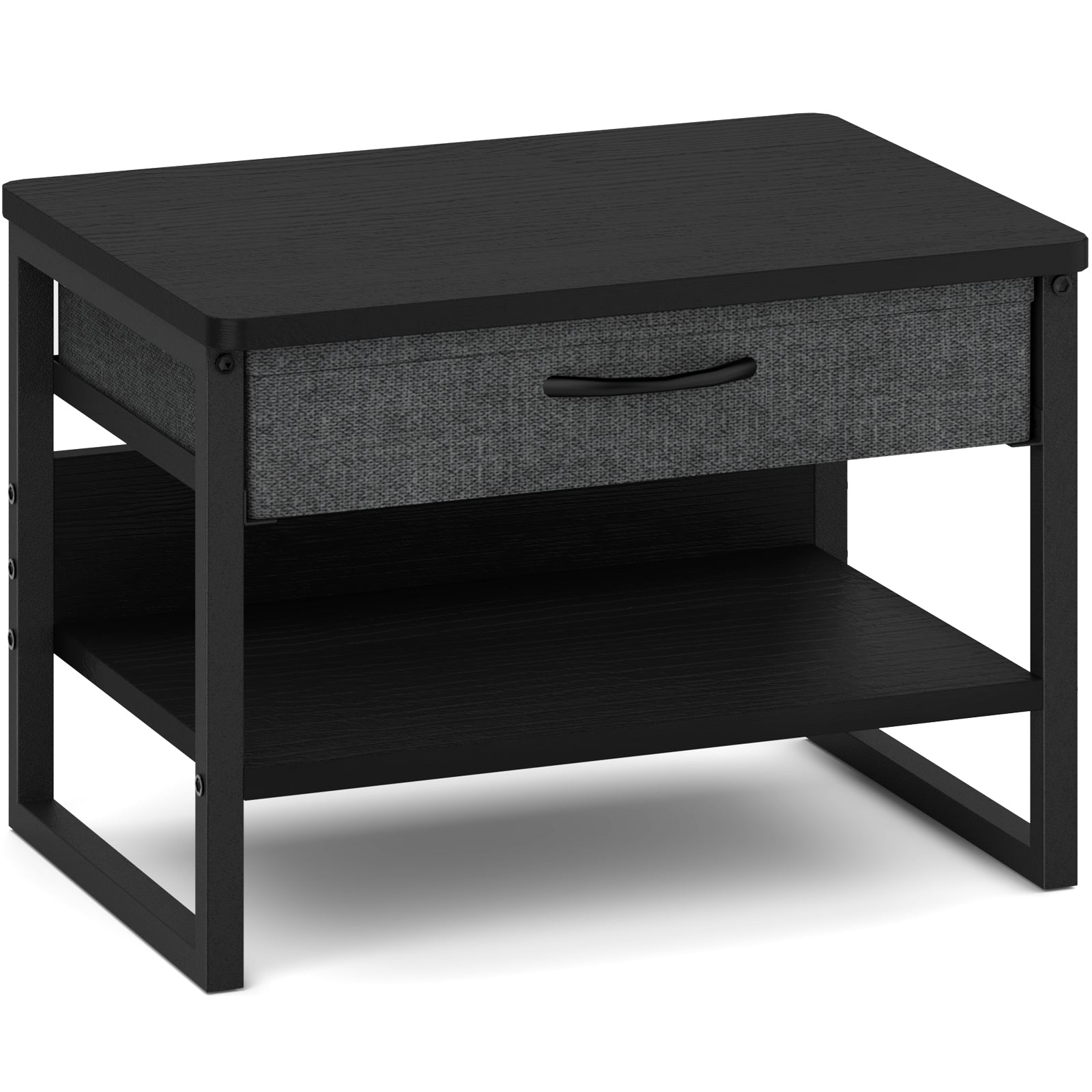 Printer Stand with Storage Drawer for Desk Black