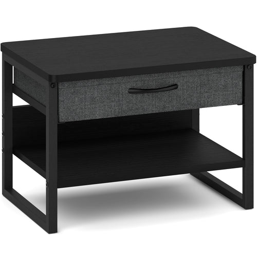 Printer Stand with Storage Drawer for Desk Black