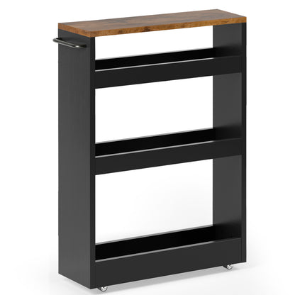 Rolling Cart Sideboard Bathroom Storage Cabinet Toilet Shelf