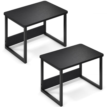 Shelf Organzier for Home/Office Printer Riser Under Desk Small Table Black